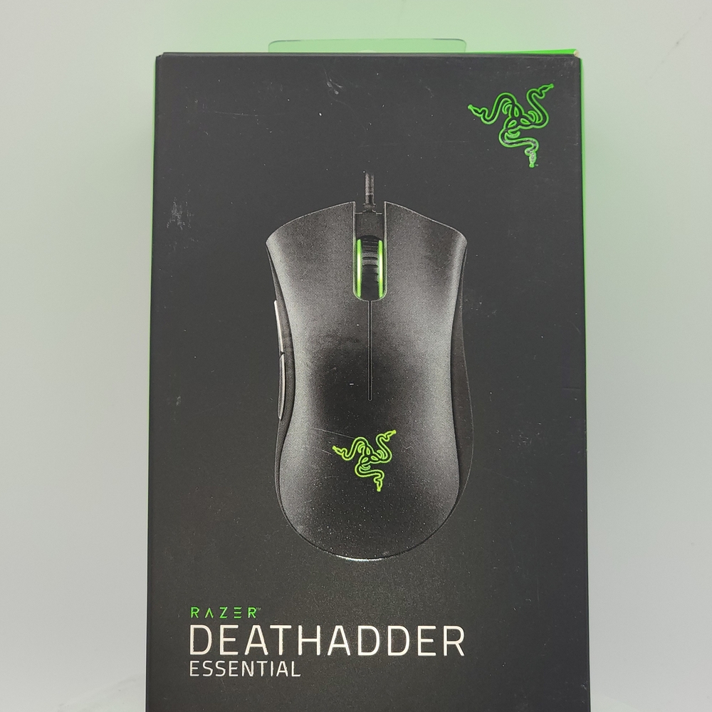 Razer DeathAdder Essential Mouse - Black and Green, New Factory sealed.